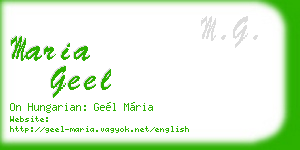 maria geel business card