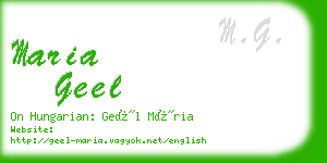 maria geel business card